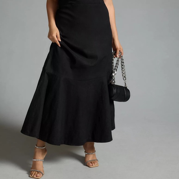 Anthropologie The Ariana Square-Neck Asymmetrical Ruffle-Hem Dress - Picture 10 of 15